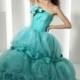 Dreamy Ball Gown Strapless Court Train Organza Cascade Quinceanera Dress COJF13007 - Top Designer Wedding Online-Shop
