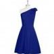 Royal_blue Azazie Monserrat - Chiffon One Shoulder Knee Length Illusion Dress - Cheap Gorgeous Bridesmaids Store