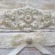 SALE - Wedding Garter, Bridal Garter, Garter Set - Crystal Rhinestone & Pearls - Style G8001IVO