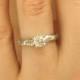Moissanite Engagement Ring, Moissanite Ring, Leaves Ring, Antique Ring, Leaf Ring, Antique Engagement Ring, Rose Gold Engagement Ring