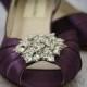 Wedding Shoes, Plum Wedding Shoes, Wedding Shoes Plum, Purple Wedding Shoes, Kitten Heels, Peep Toes, Bridesmaids Shoes, Custom Wedding Shoe