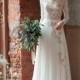 Lace wedding dress GLORIA / Long sleeves wedding dress, comfortable wedding dress, boneless wedding dress, light wedding dress, covered back