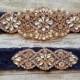 Sale -Wedding Garter and Toss Garter-Crystal Rhinestone with Rose Gold Details - Navy Blue Lace - Style G20903TRGNV
