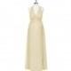 Champagne Azazie Athena - Halter Chiffon Stretch Knit Back Zip Floor Length - Cheap Gorgeous Bridesmaids Store
