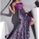 Purple/Silver Studio 17 12370 - Crystals High Slit Sequin Dress - Customize Your Prom Dress
