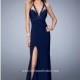 Forest Green La Femme 22284 - High Slit Jersey Knit Open Back Dress - Customize Your Prom Dress