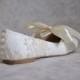 Ivory bridal flats lace bridal flats wedding shoes with bow ivory wedding shoes lace wedding flats  embellished shoes ivory wedding shoes