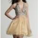 Embellished V Neckline Haltered Dress by Dave and Johnny 10648 - Bonny Evening Dresses Online 