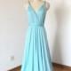 Tiffany Blue Spandex Long Convertible Bridesmaid Dress