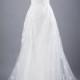 Vintage Flowing Floral Lacet A-Line Wedding Gown