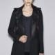 Trench coat Black wool blends stitching professional women's padded coat jacket - Bonny YZOZO Boutique Store