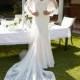 Alessandra Rinaudo 2018 LIVIA Beading Sweet Lace Watteau Train Sheath Ivory Square Bishop Sleeves Wedding Dress - Elegant Wedding Dresses
