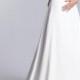 Long white bridal skirt, Bridal skirt, Bridal white crepe skirt with a train