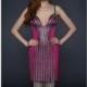 Purple Spaghetti Strap Cocktail Dress by Lara Designs - Color Your Classy Wardrobe