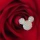 Disney Wedding-FREE SHIP-12 Hidden Mickeys Bouquets-Centerpiece-Original Creator-Flower Picks Corsage-Floral Pins-Flower Post-Clear AB