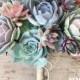 Succulent Wedding Bouquet, Customized Wedding Bouquet, Bridal Bouquet, Brides Bouquet, Wedding Succulents, 2 Dozen beautiful Succulents