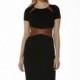 Black/Luggage Scoop Neckline Knit Dress by NUE by Shani - Color Your Classy Wardrobe
