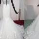 Popular Cap Sleeve White Mermaid V-Back Sexy Lace Wedding Dresses.. RG0021