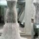 Affordable High Neck Sleeves Mermaid Open Back Lace Charming Long Wedding Dress, WG632