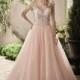 Style F191014 by Jasmine Collection - Ivory  Champagne  Blush Beaded  Tulle Low Back Floor Illusion  Scooped Wedding Dresses - Bridesmaid Dress Online Shop