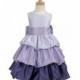Lilac/Purple Tri-Color Layered Satin Bubble Dress Style: D3100 - Charming Wedding Party Dresses