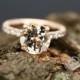 Morganite Diamond Ring 9mm/2.65 Carats Round Cut Morganite 14K Rose Gold Diamond Engagement Ring (Other Metal and Stone Available)