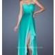 La Femme Strapless Ombre Prom Gown - Brand Prom Dresses