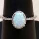 Opal Ring Sterling Silver FREE Gift Box & FREE Shipping Codes Below Alternative Bride Rings Opal Engagement Ring Promise Ring Great Gift!