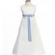 Periwinkle Flower Girl Dress - Matte Satin A-Line Dress Style: D2170 - Charming Wedding Party Dresses