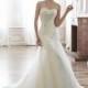 Glamorous Organza & Tulle Sweetheart Neckline Natural Waistline Mermaid Wedding Dress - overpinks.com
