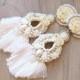 Bridal Earrings Clip-On, Tassel Earrings, Soutache Earrings, Large Earrings, Big Bridal Earrings, Long Earrings, Wedding Jewelry