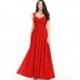 Red Azazie Amya - Scoop Floor Length Sweetheart Chiffon Dress - Charming Bridesmaids Store