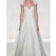 Kelly Faetanini Regan Spring/Summer 2018 Sweet Chapel Train Ivory Illusion Aline Cap Sleeves Covered Button Beading Bridal Gown - Charming Wedding Party Dresses