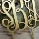 Monogram Cake Topper - Personalized Cake Topper - Bride's Cake - Initial Cake Topper - Painted