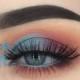 Blue Dotted Makeup