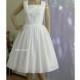 Daisy - Cotton Eyelet Wedding Dress. Retro Inspired Style. - Hand-made Beautiful Dresses