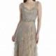 Grey Net Embroidered Lace Gown by Morrell Maxie - Color Your Classy Wardrobe