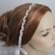 HPH3 - Bridal Rhinestone with Swarovski Pearls Ribbon Headpiece - Bridal.Hairpiece.Accessories