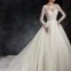 Ira Koval 2017 614 Chapel Train Sweet Tulle Appliques Ivory Illusion Long Sleeves Ball Gown Bridal Dress - Bridesmaid Dress Online Shop