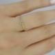 Thin Diamond Engagement Ring / Solitaire Diamond Ring / Minimalist Engagement Ring / Simple Diamond Ring