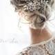 Silver Boho Hair Vine Comb, Bridal Pearl Flower Hair Comb, Wedding Hair Vine Wedding Pearl Hair Comb, Boho Wedding Headpiece - 'ZARA'