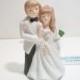 Vintage Wedding Couple Figurine Retro Bride Groom Cake Topper Korea