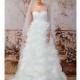 Monique Lhuillier - Fall 2014 - Holly Strapless Silk Organza A-Line Wedding Dress with a Ruffle Tulle Skirt - Stunning Cheap Wedding Dresses
