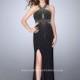 La Femme 23706 Halter Jersey Prom Dress - Brand Prom Dresses