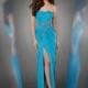 Shimmer by Bari Jay 59828 Aqua,Melon,Ivory Dress - The Unique Prom Store