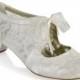 Wedding shoes, Handmade 4cm Heels FRENCH GUIPURE Lace Weding shoes  with Lace BAG #4