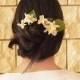 white head wreath.Flower Hair comb , hair flowers wedding comb , bridal hair fashion accessories , wedding Accessory,realistic appearance