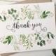 Thank you cards. Rustic Thank you cards. Weddings. Modern, greenery Thank you notes,  notecards. Wedding Stationary. Weddings