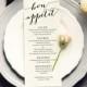 Bon Appetit Wedding Menu Templates, Editable Wedding Menu, Instant Download, DIY Wedding, Printable Wedding Menu Template, DIY Bride