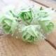 Apple Green  Rose Wedding Hair Pins, Ivory Bridal Hair Pins, Hair Accessories, Bridesmaid Hair, Woodland - Set of 6